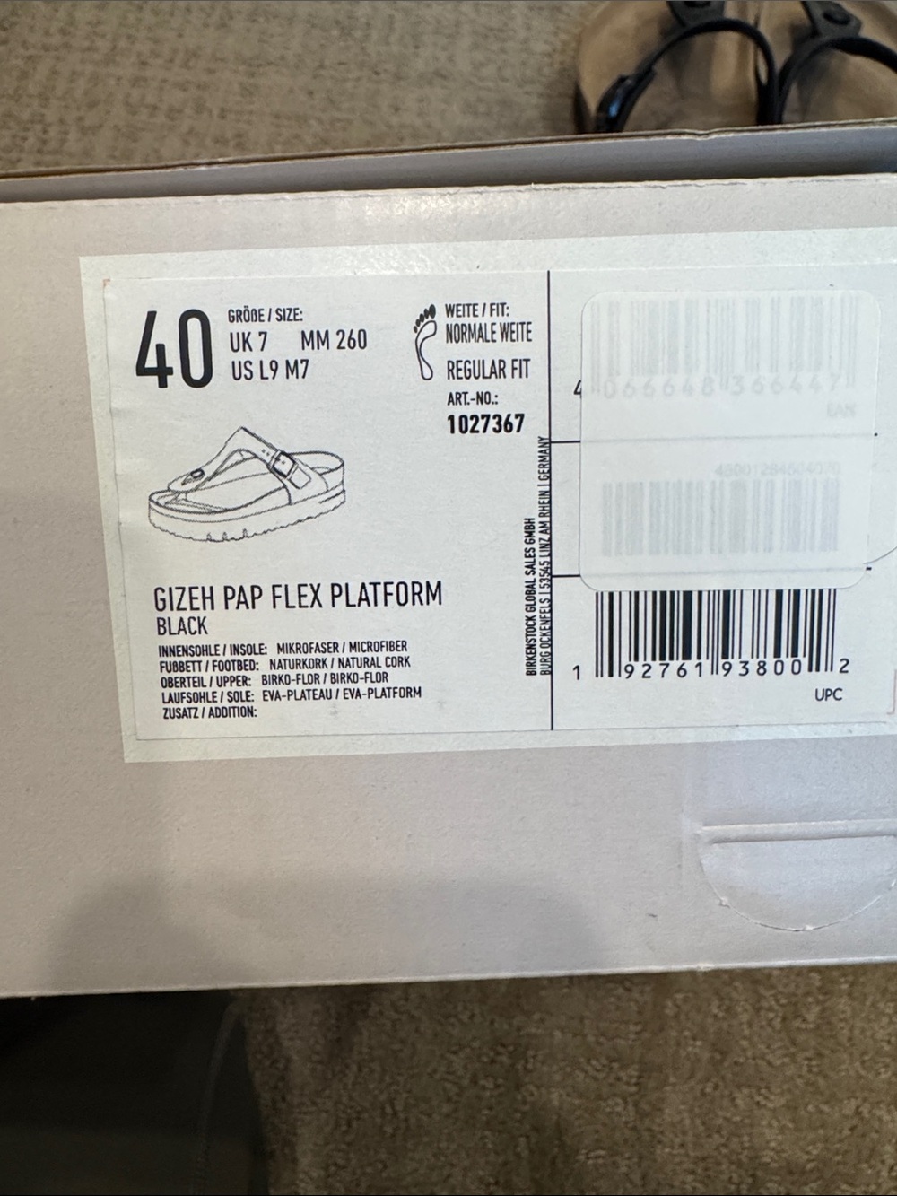 Birkenstock Papillo Gizeh Platform Sandals - Size 40 - Barely worn, comes in box - Picture 7 of 9